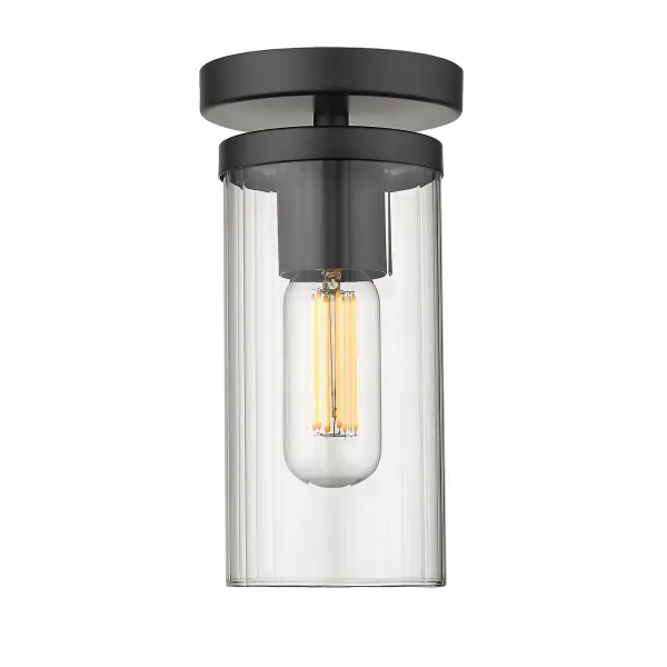 Golden Lighting Winslett 1-Light Semi-Flush Mount in Matte Black - Image 2