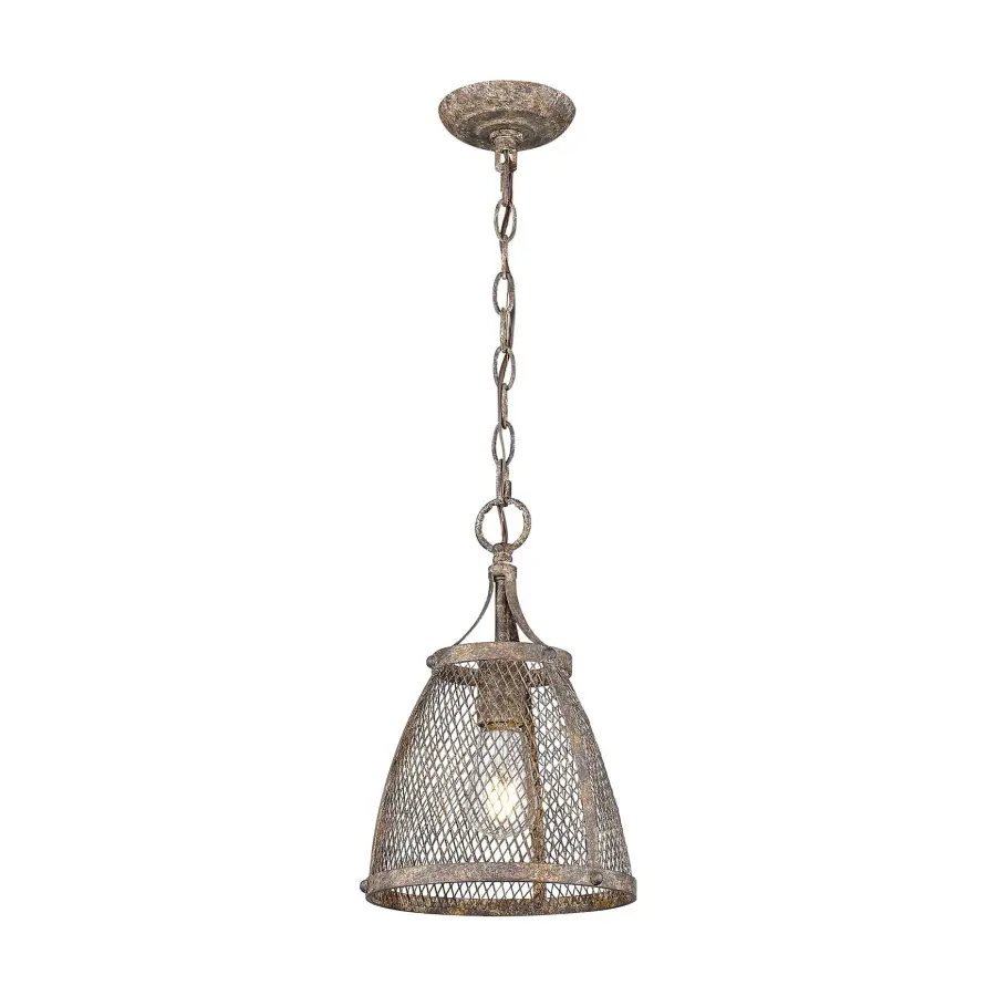 Calgary One Light Mini Pendant in Pebbled Rust - Image 2