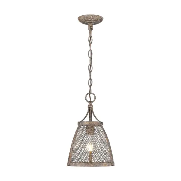 Calgary One Light Mini Pendant in Pebbled Rust - Image 3