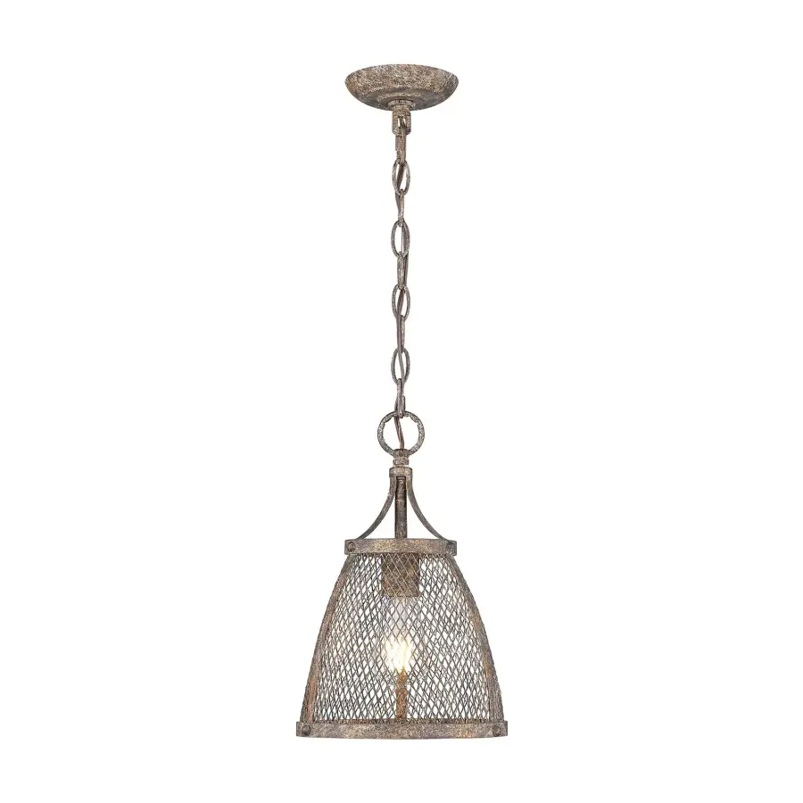 Calgary One Light Mini Pendant in Pebbled Rust - Image 3