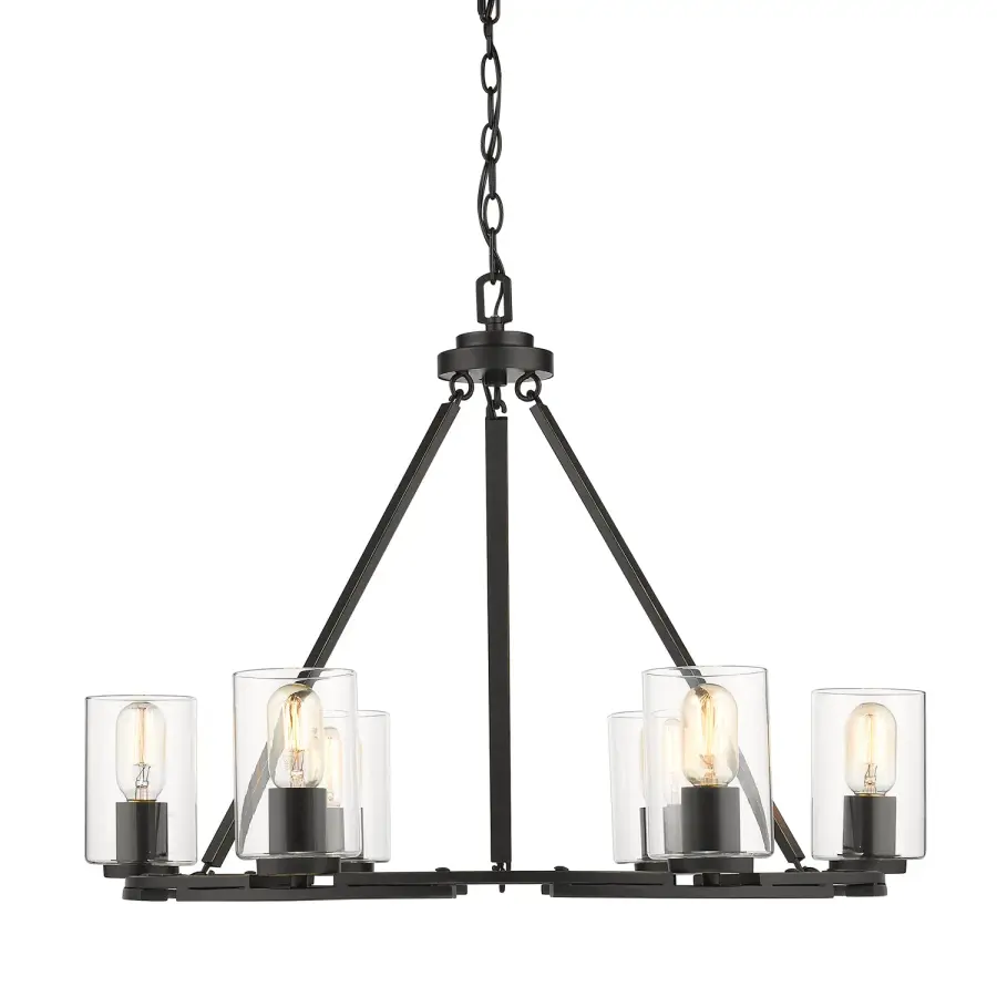 Golden Lighting Monroe 6-Light Chandelier in Matte Black - Image 1