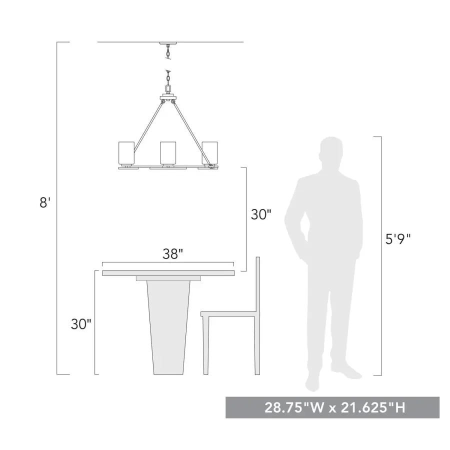 Golden Lighting Monroe 6-Light Chandelier in Matte Black - Image 6