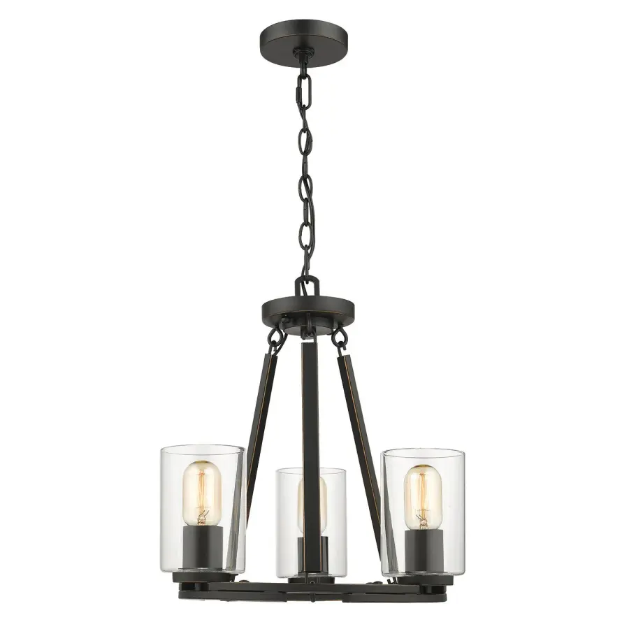 Monroe Three Light Semi-Flush Mount in Matte Black - Image 4