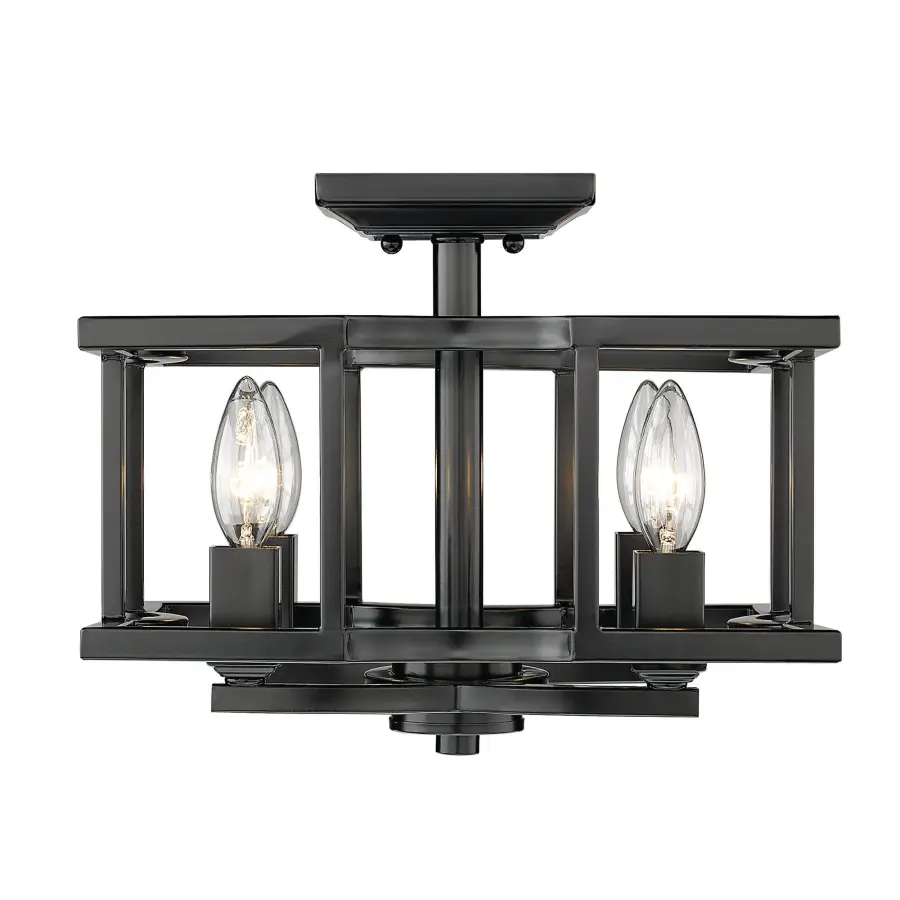 Bellare 4-Light Semi-Flush Mount in Matte Black - Image 2