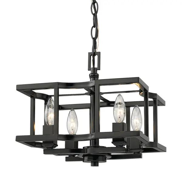 Bellare 4-Light Semi-Flush Mount in Matte Black - Image 4