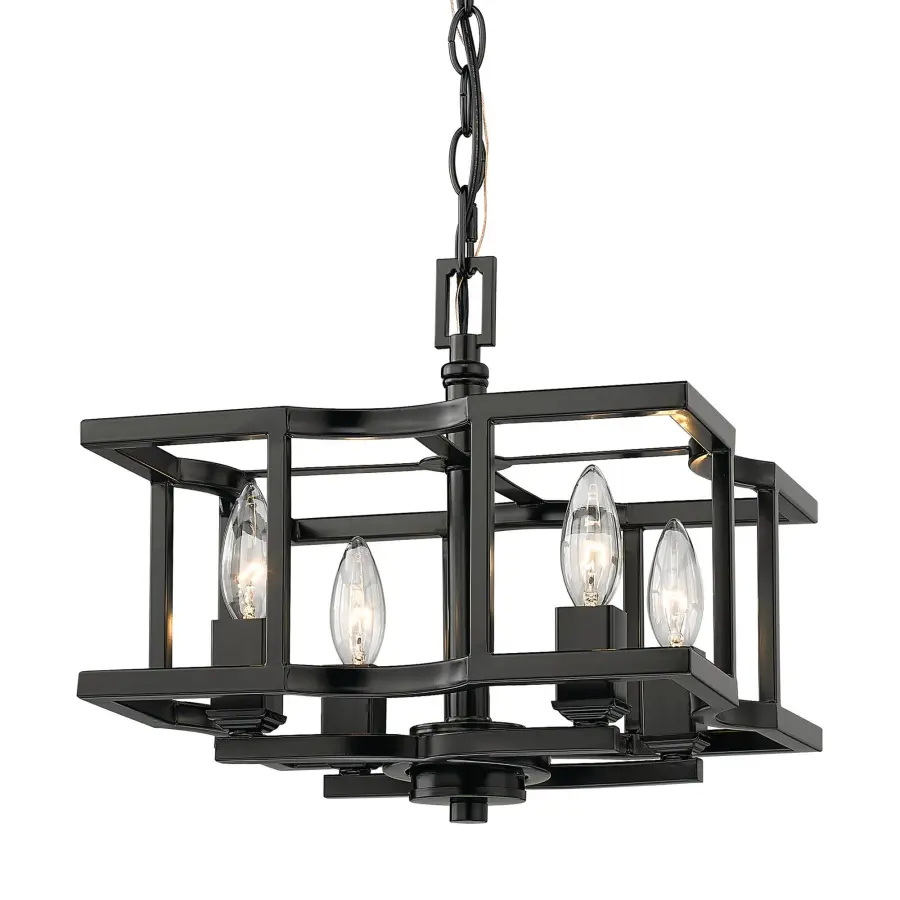 Bellare 4-Light Semi-Flush Mount in Matte Black - Image 4