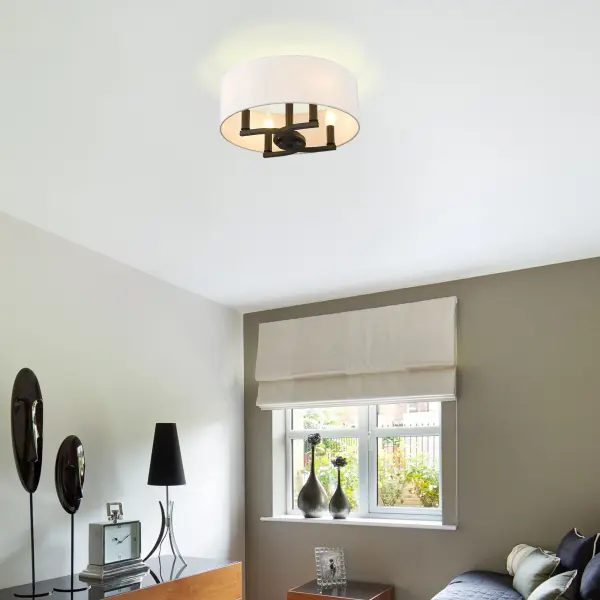 Industrial Elegance Meets Soft Illumination in Versatile Semi-Flush - Image 2