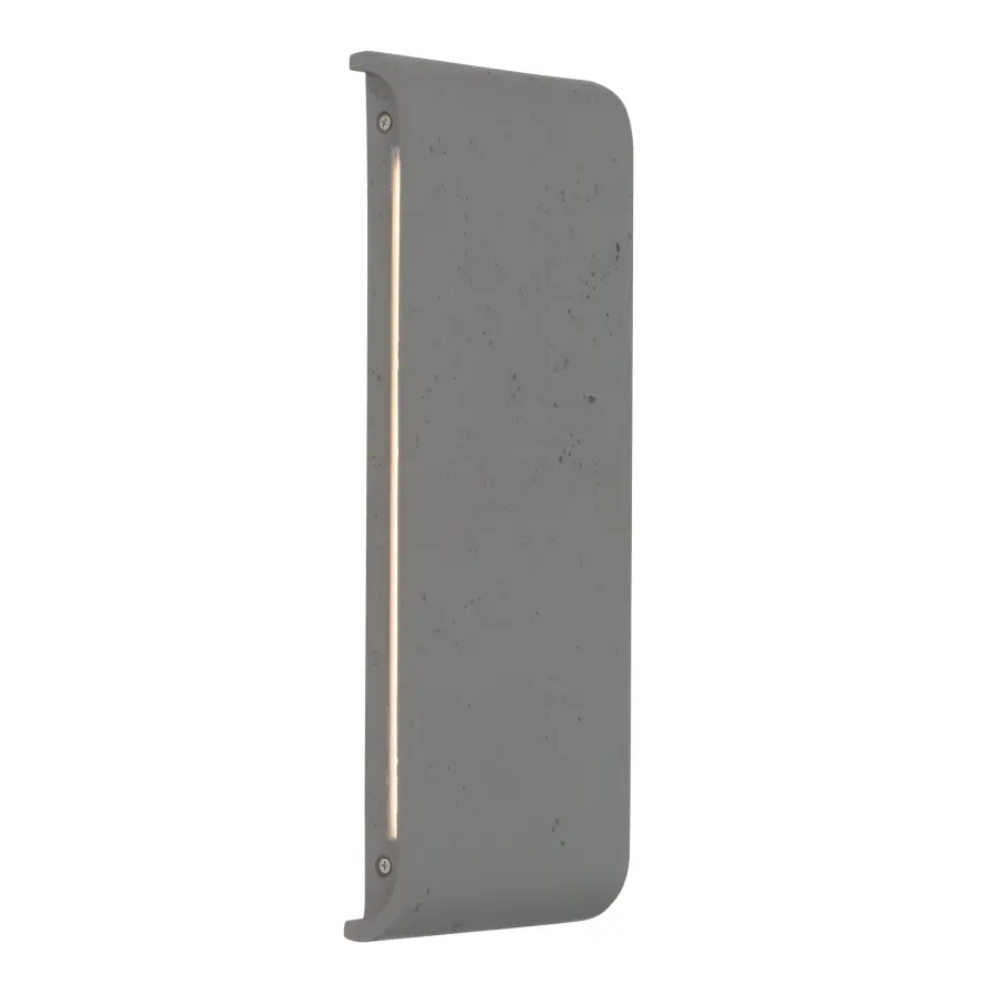 Stela 16" LED Outdoor Wall Light in Gray Travertine - Image 3
