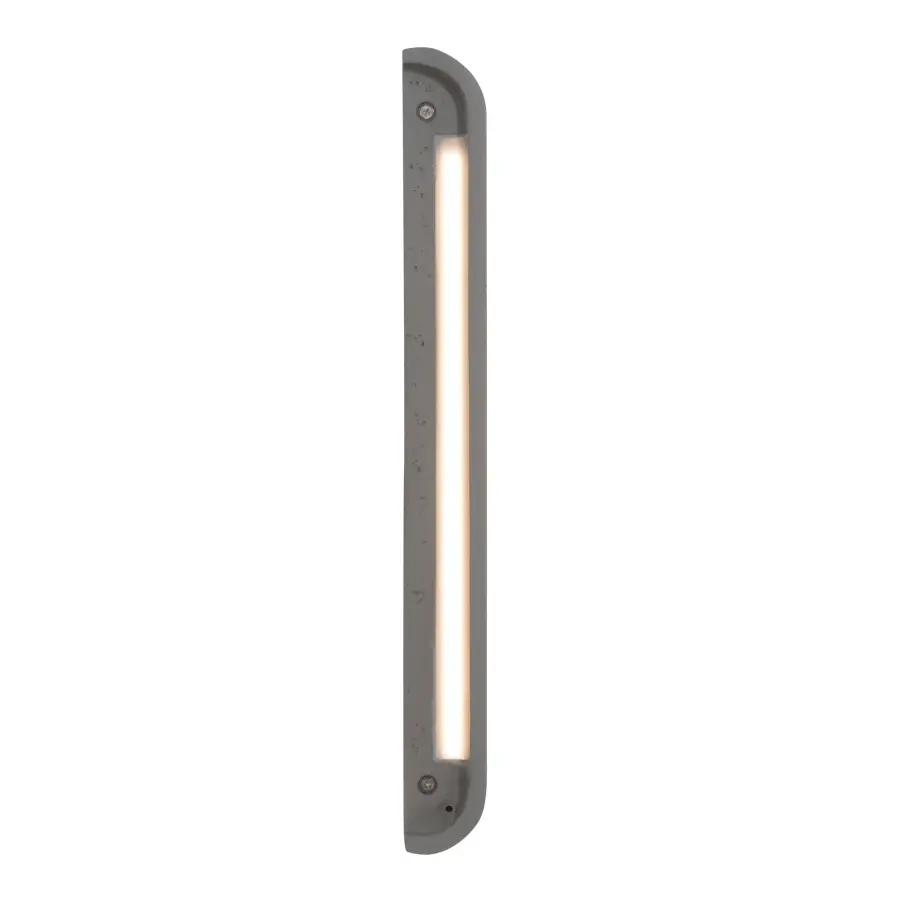 Stela 16" LED Outdoor Wall Light in Gray Travertine - Image 6