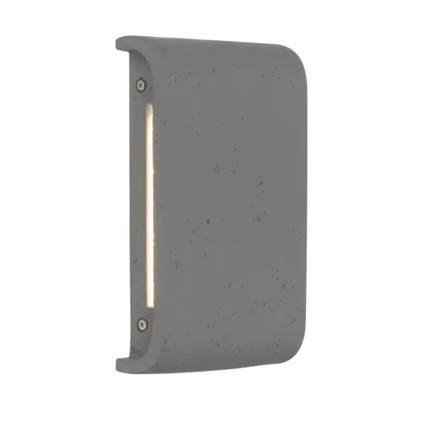 Stela 9" LED Outdoor Wall Light in Gray Travertine - Image 3