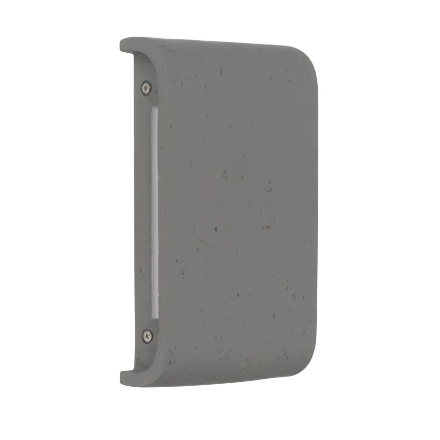 Stela 9" LED Outdoor Wall Light in Gray Travertine - Image 4
