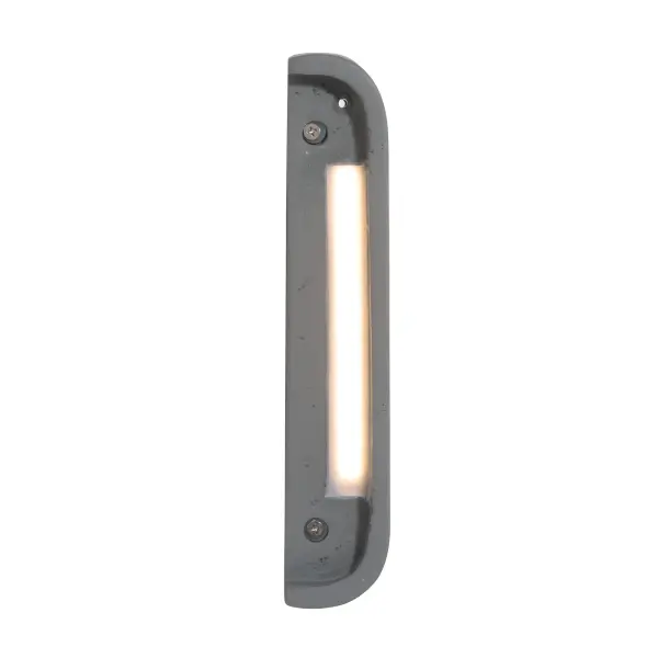 Stela 9" LED Outdoor Wall Light in Gray Travertine - Image 5