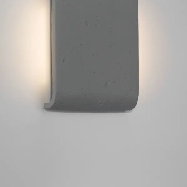 Stela 9" LED Outdoor Wall Light in Gray Travertine - Image 7