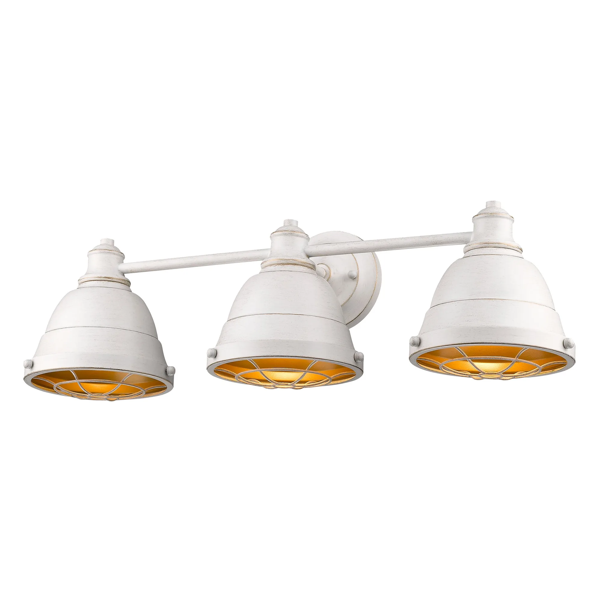 Golden Lighting Bartlett 3-Light Vanity in French White