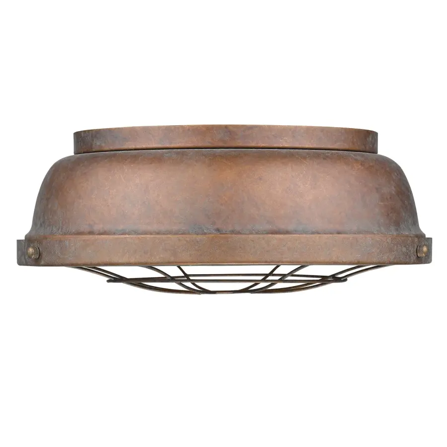 Golden Lighting Bartlett 2-Light Flush Mount in Copper Patina - Image 3