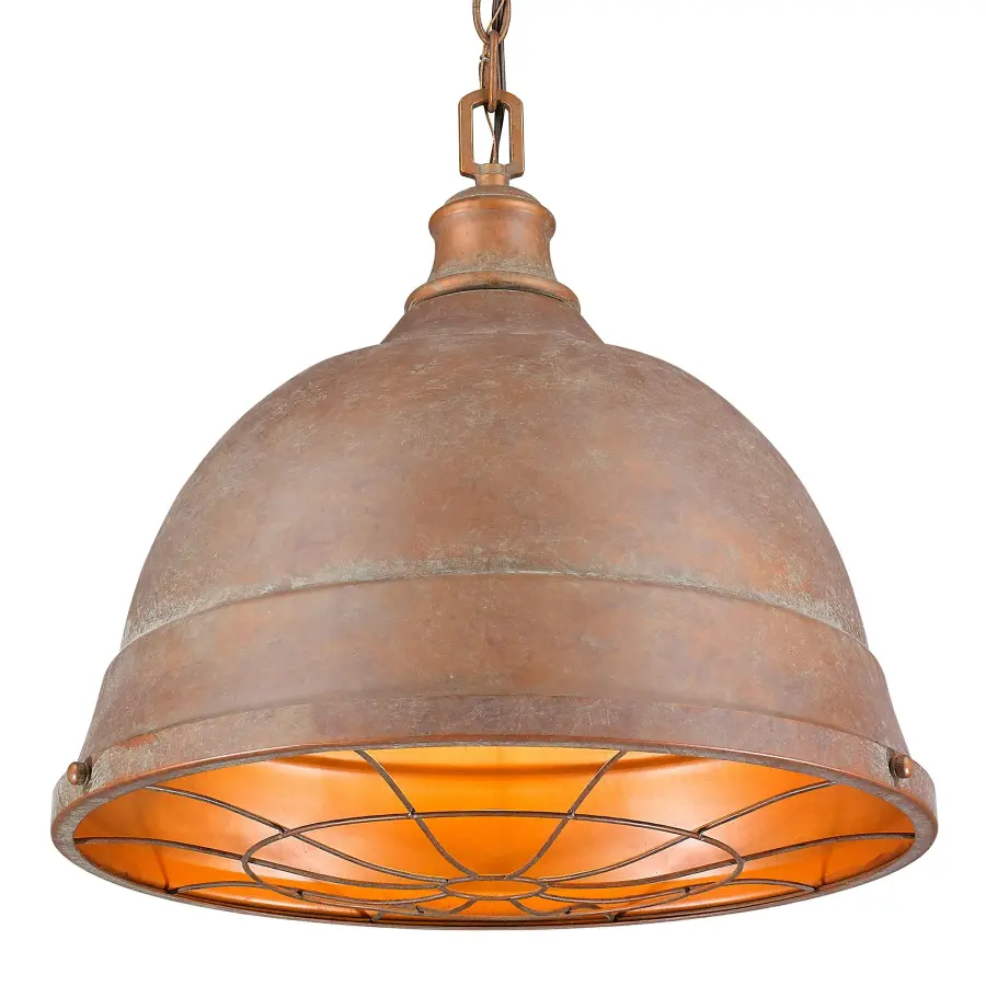 Golden Lighting Bartlett 2-Light Pendant in Copper Patina - Image 1