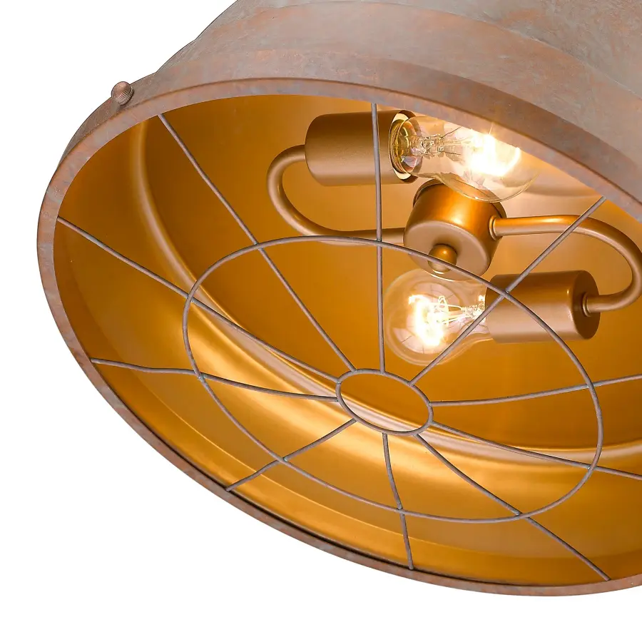 Golden Lighting Bartlett 2-Light Pendant in Copper Patina - Image 2