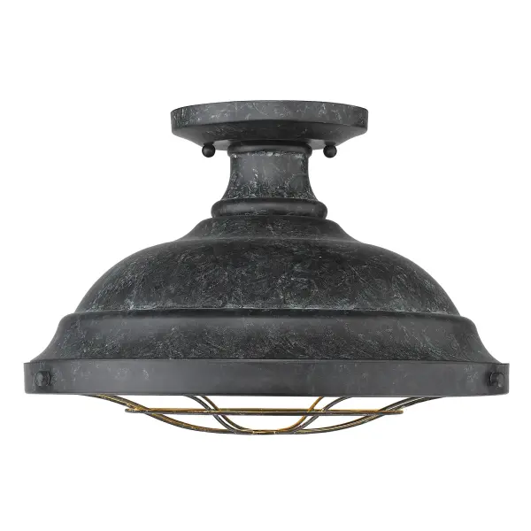 Golden Lighting Bartlett 2-Light Semi-Flush Mount in Black Patina - Image 3