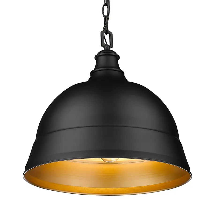 Golden Lighting Rebel 2-Light Pendant in Matte Black - Image 3