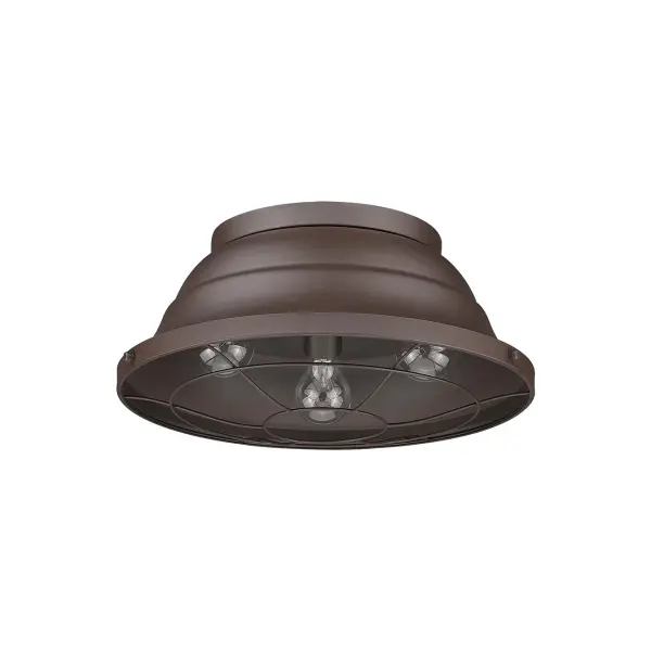 Golden Lighting Bartlett 3-Light Outdoor Ceiling Light in Textured Bronze - Image 3