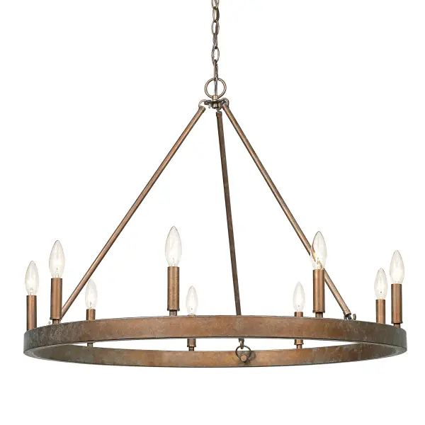 Carraway Nine Light Chandelier in Copper Patina - Image 3