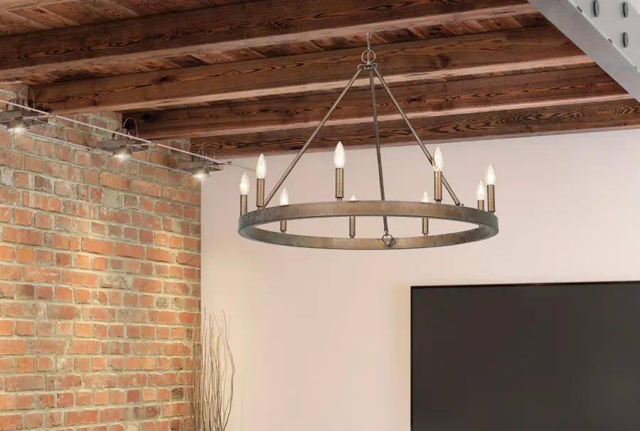 Carraway Nine Light Chandelier in Copper Patina - Image 6