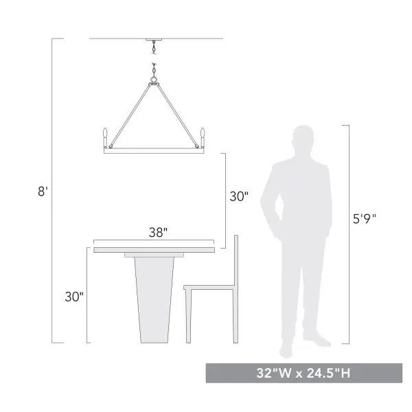 Carraway Nine Light Chandelier in Copper Patina - Image 8