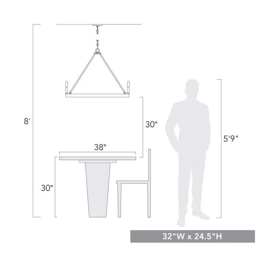 Carraway Nine Light Chandelier in Copper Patina - Image 8