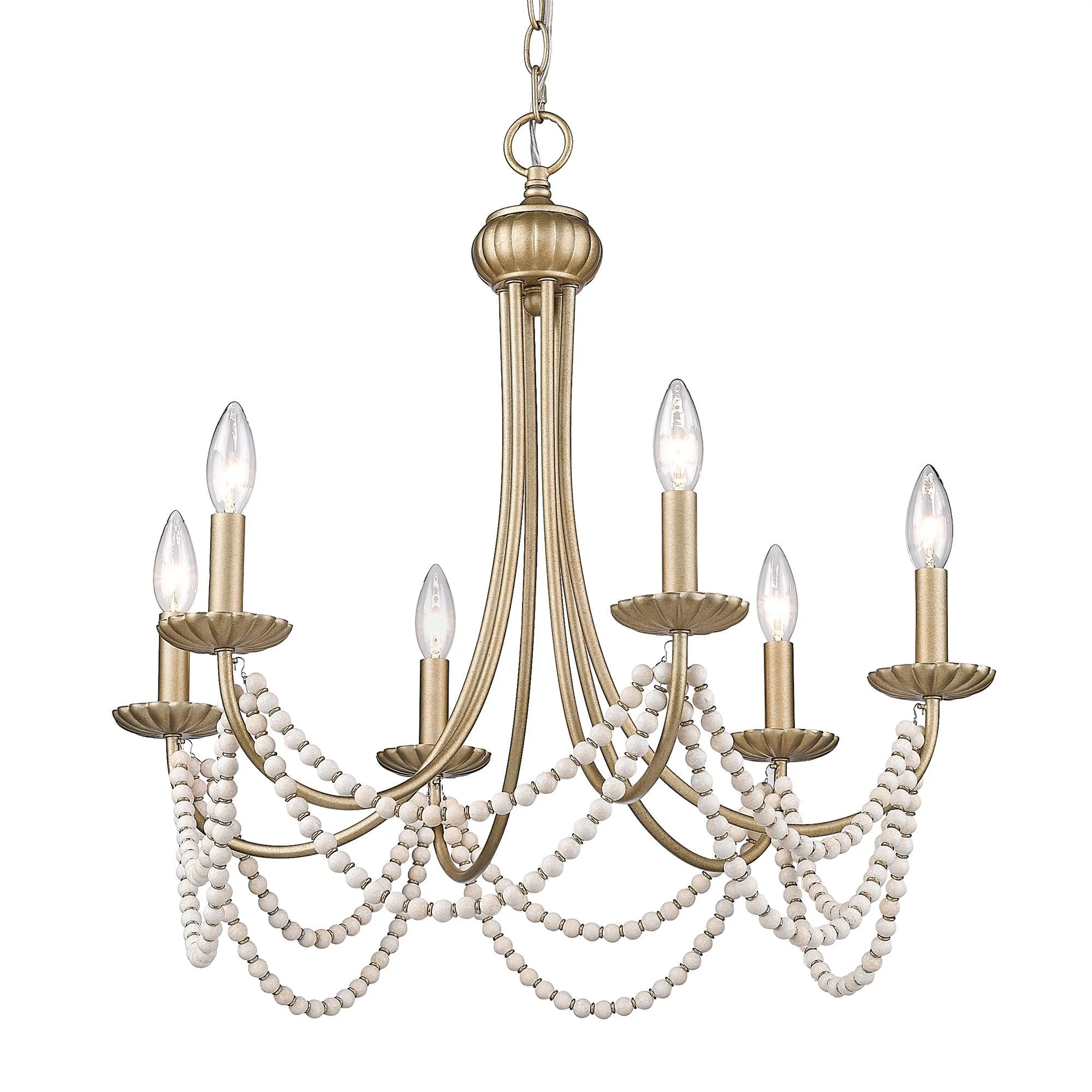 Serafina 6-Light Chandelier in Golden Aura