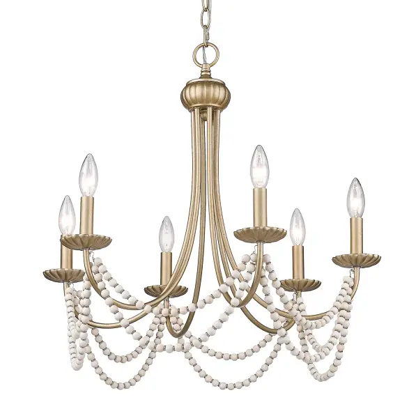 Serafina 6-Light Chandelier in Golden Aura - Image 1