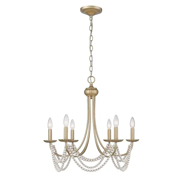 Serafina 6-Light Chandelier in Golden Aura - Image 2