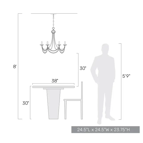 Serafina 6-Light Chandelier in Golden Aura - Image 5