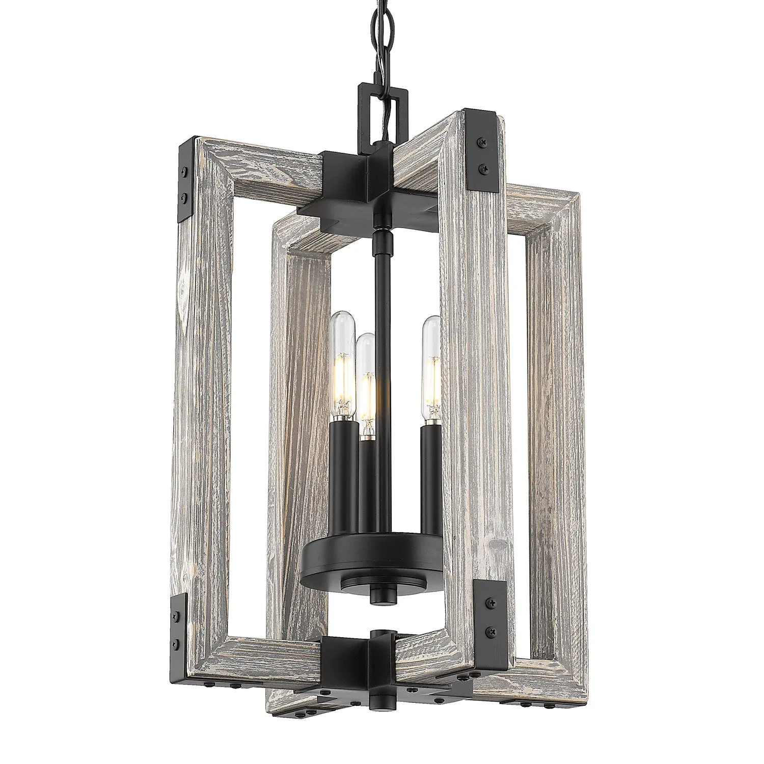 Lowell 3-light Pendant in Matte Black