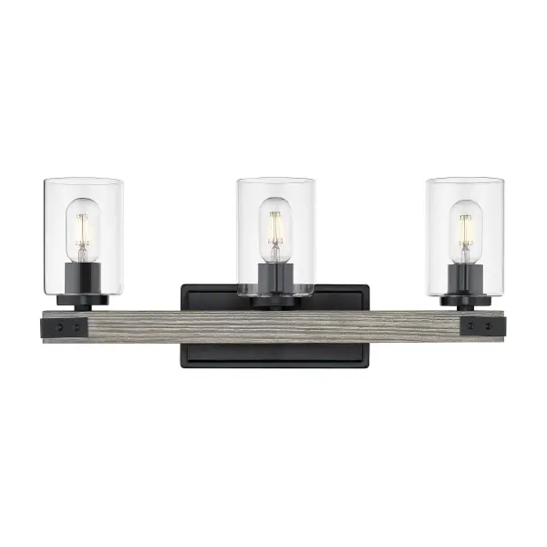 Golden Lighting Lowell 3-Light Vanity in Matte Black - Image 3