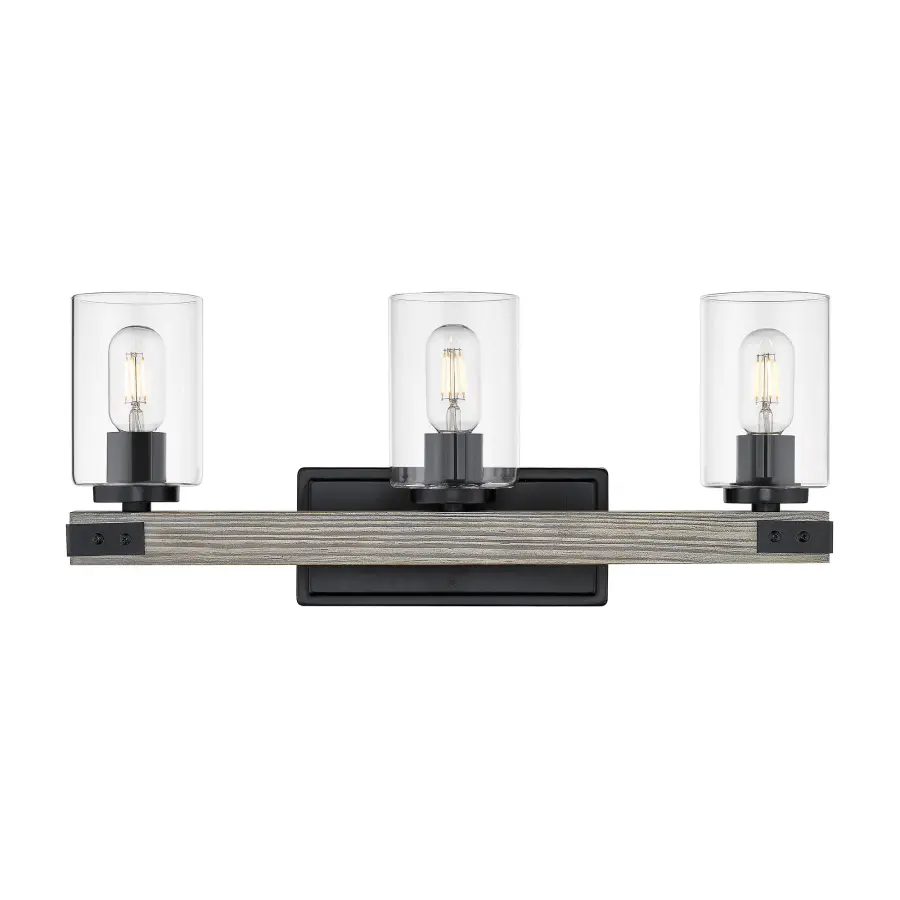 Golden Lighting Lowell 3-Light Vanity in Matte Black - Image 3