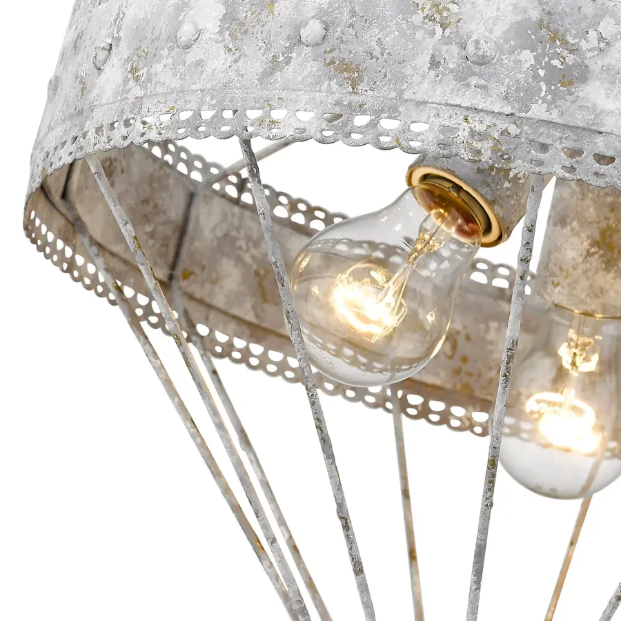 Ferris Three Light Semi-Flush Mount in Oyster - Image 3