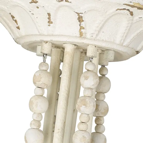 Marguerite Four Light Semi-Flush Mount in Vintage Parisian White - Image 4