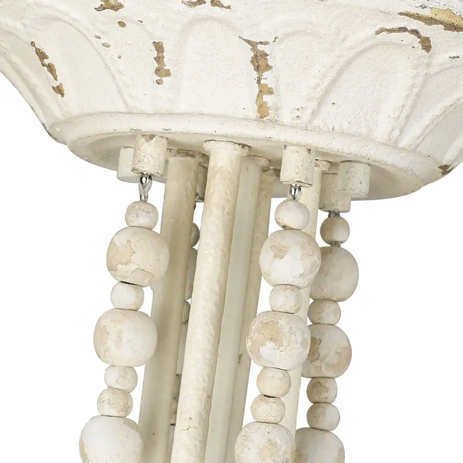 Marguerite Four Light Semi-Flush Mount in Vintage Parisian White - Image 4