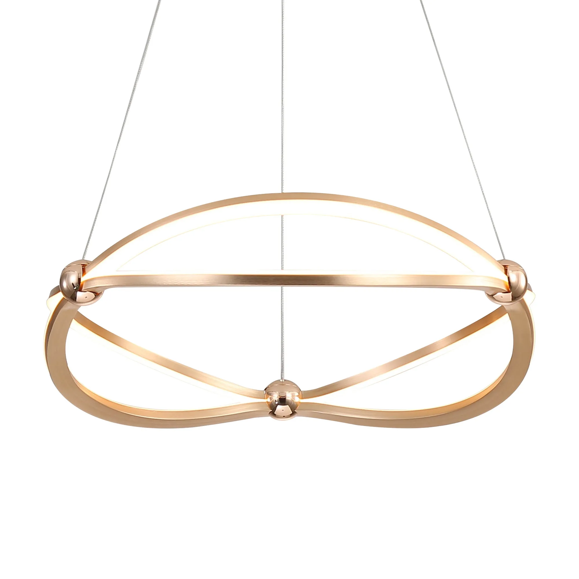 Spirale LED Chandelier in Anodized Gold