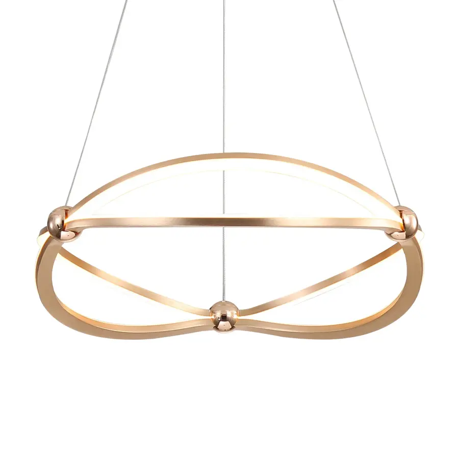 Spirale LED Chandelier in Anodized Gold - Image 1
