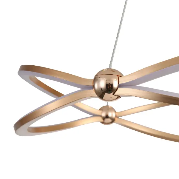 Spirale LED Chandelier in Anodized Gold - Image 8