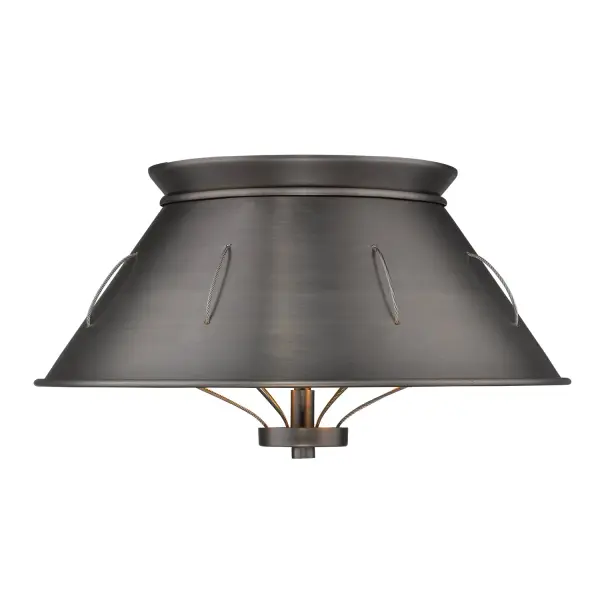 The Whitaker 2-Light Flush Mount delivers authentic industrial style in a compact design ideal for low-ceiling spaces. Its aged steel finish and brushed metal texture add character without overwhelming smaller rooms.