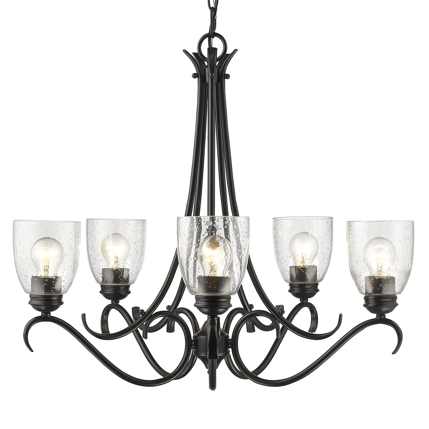 Parrish 5-Light Chandelier in Matte Black