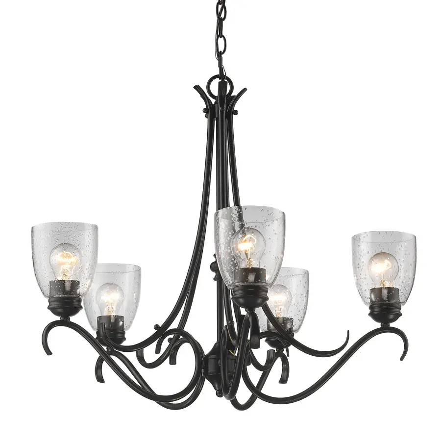 Parrish 5-Light Chandelier in Matte Black - Image 2