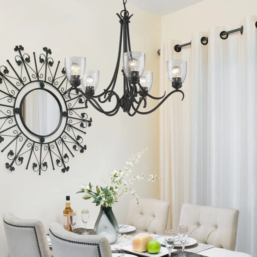 Parrish 5-Light Chandelier in Matte Black - Image 5