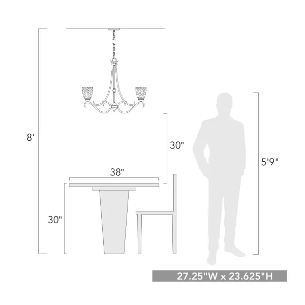 Parrish 5-Light Chandelier in Matte Black - Image 6