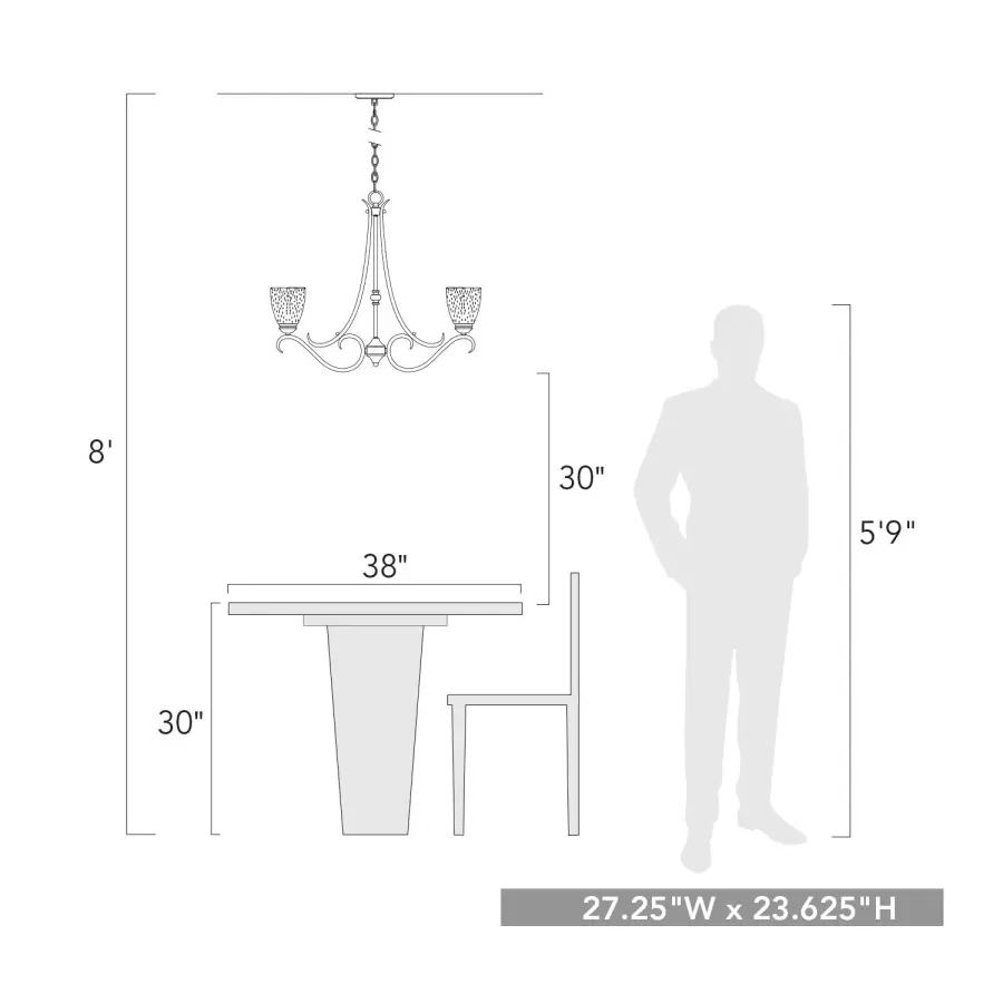 Parrish 5-Light Chandelier in Matte Black - Image 6