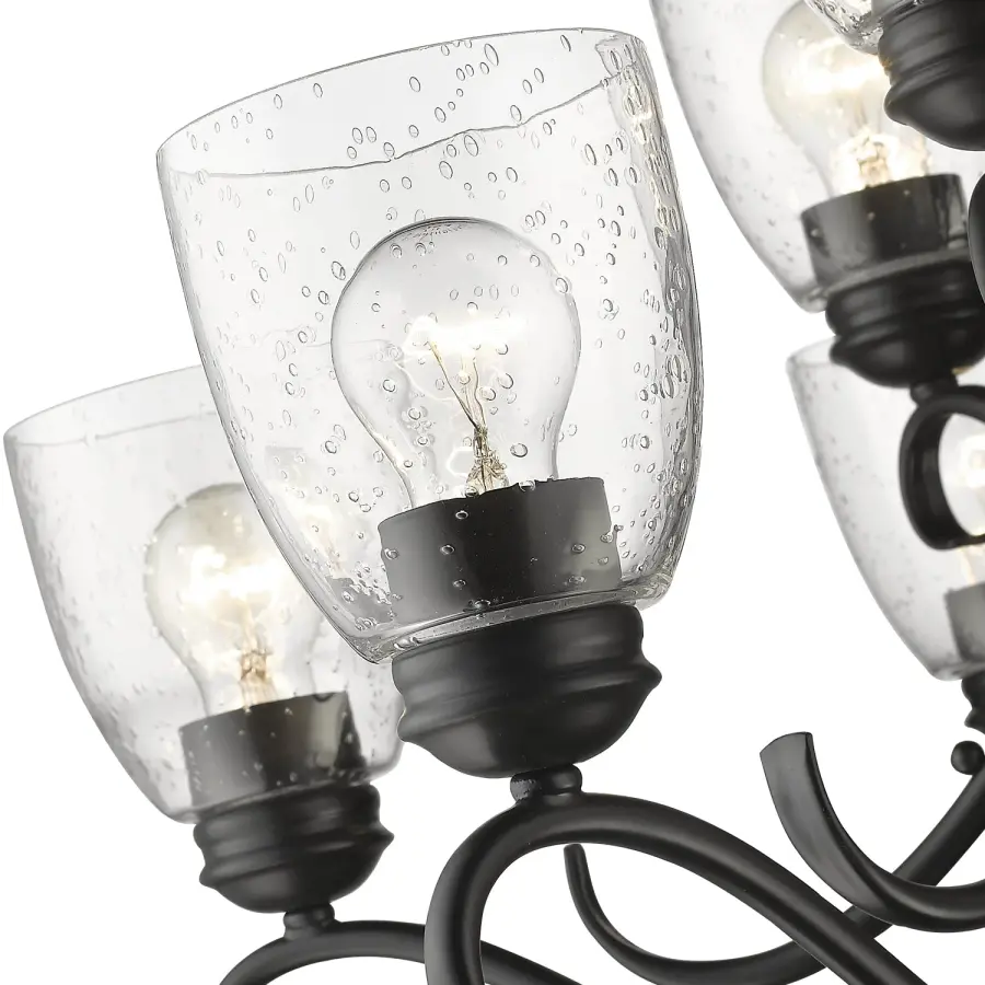 Golden Lighting Parrish 9-Light Chandelier in Matte Black - Image 3