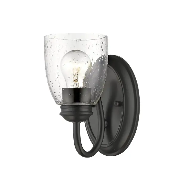 Golden Lighting Parrish 1-Light Vanity in Matte Black - Image 1