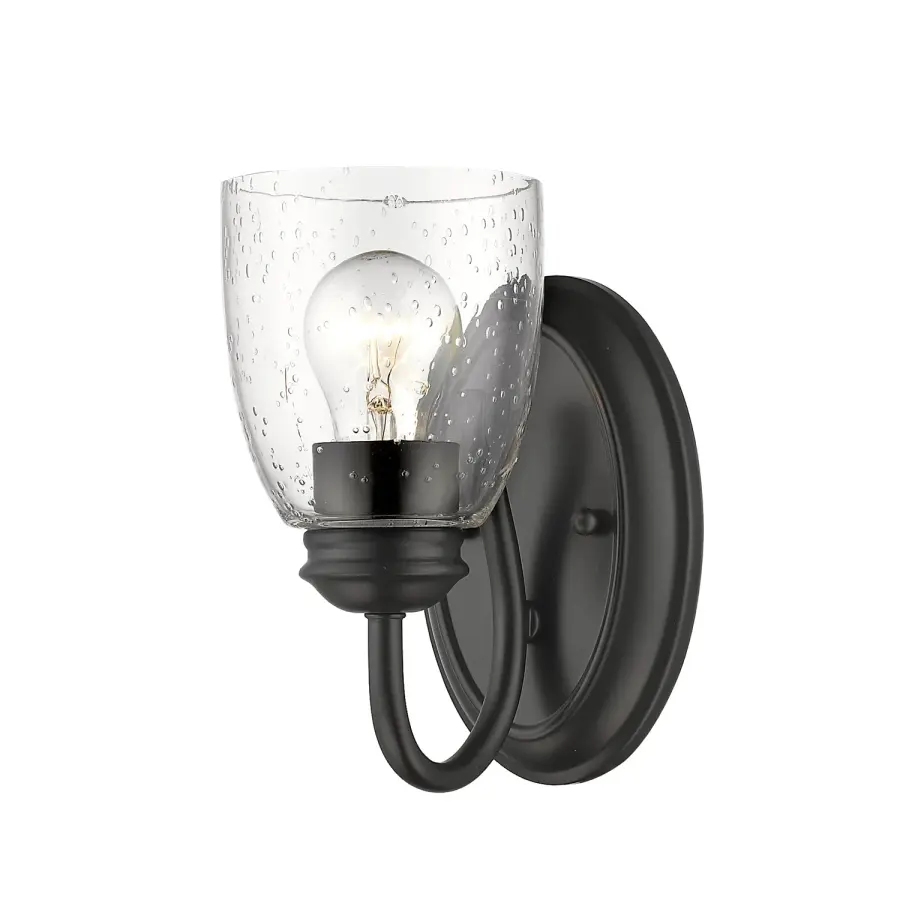 Golden Lighting Parrish 1-Light Vanity in Matte Black - Image 1